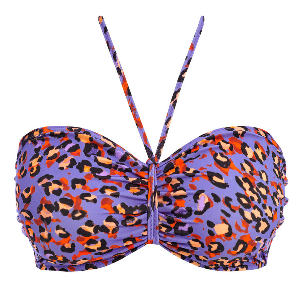 Freya Santiago Nights Bandeau Bikini Top Leopard
